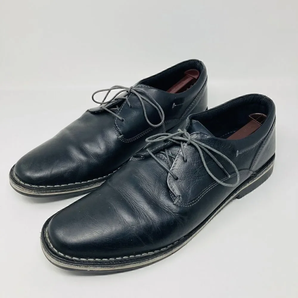 Steve Madden Mens Harpoon‎ 017 Oxfords Shoes Black Leather Lace 13